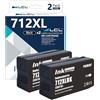 LCL Compatibile 712 712XL Nero alta capacità da 80ml Cartuccia d'inchiostro