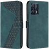 OKZone Cover per Realme 9 Pro/Realme V25/Realme 9 5G, Custodia a Libro in Pelle Protettiva Folio Portafoglio con Chiusura Magnetica e Slot per Carte Wallet Case Flip Antiurto Cover (Verde)