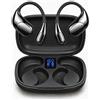 GYQX Cuffie Bluetooth 6.0 Open Ear, Auricolari Wireless Sportivi con Gancio, 4 Microfoni ENC, Driver da 13 mm, 50 Ore, IPX7, Display LED, Bassa Latenza, USB-C per Corsa, Palestra, Ciclismo e Fitness