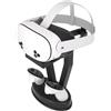 Digicharge Supporto per cuffie VR per Oculus Meta Quest 3S / Quest 3 / Quest 2 / PS VR Display Mount Station per cuffie e controller touch, supporto di archiviazione VR con base per controller