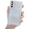 Rnrieyta Miagon Custodia Portafoglio per Samsung Galaxy A14 5G/4G,Cover con Tasche Porta Carte Silicon TPU Trasparente Slim Clear Soft Slot per Schede Bumper Antiurto Case