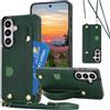 Fofvccv Custodia per Samsung Galaxy S26 Plus con Cordino KB Verde | Cover Sottile Antiurto in PU con Cordino Porta Carte e Cinturino da Polso Estensibile Supporto per Samsung S26 Plus