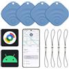 Reyke Tracker Android, Smart Tag compatibile con Google Find My (solo per Android), localizzatore per chiavi, bagagli, valigia, portafoglio, 4 pezzo