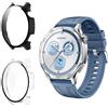 Funrae Custodia Compatibile con Huawei Watch GT5 GT 5 46mm [2 Pezzi], Cover Protettiva Telaio Rigida PC [Con Vetro Temperato] HD Clear Anti-Graffio Protezione Case - Trasparente&Nero