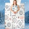 Zinello Design Coperta rinfrescante tribale - Plaid rinfrescante geometrico etnico anti calore Q-Max >0,4 Piumino rinfrescante estivo Boho (130 x 170 cm)