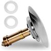 Generic Tappo di scarico per lavandino cromato con clic clac, tappo di scarico in ottone, tappo di scarico per lavabo