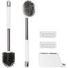 Luabue Scopino WC Silicone Spazzolone WC con Spazzola e Vano Portaoggetti