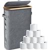 Luabue 42L Contenitore Porta Carta Igienica Grigio con Coperchio