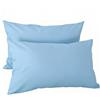 H HANSEL HOME 2 Pezzi Federe 45x135cm per Cuscino Letto in 100% Microfibra con Cerniera, Copricuscini Morbido e Trasparente - Blu