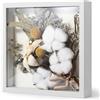 Chumix Cornice Profonda in Iegno, Cornice 3D per Oggetti e Decorazioni - Cornice 20x20 cm, per la Decorazione Fai da te di Bouquet, Esemplari, Conchiglie, aAcquerelli, Foto Commemorative