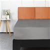 Lirex Lenzuola con Angoli in Raso, Letto Piazze Francese 140x200cm, per Materassi Alti Fino a 35 cm, Lussuoso e Setoso Biancheria da Letto in Poliestere Morbido, Grigio Scuro