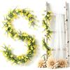 Qivra 2 fiori artificiali gialli, 2,4 m, 236 fiori, resistenti ai raggi UV, fiori artificiali come veri, per balconi, fioriere da balcone, per interni ed esterni