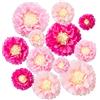 LIHAO 12 Pezzi Pom Pom di Carta Rose, Accessori Decorativi per la Casa, Cerimonie di Nozze, Matrimonio, Compleanno, Festa 6" 8" 10" 12"