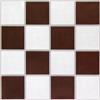 COMSTICKC Piastrelle Adesive per Cucina, PVC Quadrato Opaco,10 Pezzi | Adesivi per Piastrelle 3D, Autoadesive per Pareti, Paraschizzi Autoadesivo per Cucina Bagno,30 × 30 CM, rosso bianco