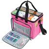 Teamoy costudio per Filati, Borsa a Maglia dei Filati, Alta capacità e Peso Leggero, Facile da trasportare Ganci a Crochet, Aghi da Maglia e Accessori (Grande, Rosa)