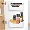 Szaboviktoria 2 Pezzi Porta Oggetti Cucina,Kitchen Organizer,Porta Detersivi Salvaspazio,PortaoggettiCucina,Organizzatore Cucina,Per Cucina, Bagno, Ufficio e Frigorifero