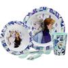 Stor La Reine des Neiges 74250 - Micro Set di stoviglie riutilizzabili per bambini, adatti al microonde