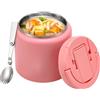 Itslife Thermos per Alimenti 760ml, Contenitore Termico per Alimenti con Cucchiaio, Thermos per Alimenti di Acciaio Inossidabile per Caldi e Freddi, Lunch Box per Picnic, Scuola e Ufficio, Rosa