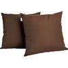 DiseLio - Fodere per Cuscini 45x45 Colore Liscio Noce Marrone - Set 2 Fodere Cuscino per Divano e Letto Almohadones Decorativi Tessuto Resistente Forte in Cotone e Poliestere con Cerniera Nascosta
