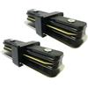 A2ZWORLD 2 Pezzi Connettore Giunto Lineare Forma I, Per Binario Monofase, Colore Nero