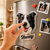 VEELU Magnete da Frigo Personalizzato con Foto del Cane o Gatto, Calamita Frigo con Naso Squishy Anti-Stress, Regalo Originale per Amanti degli Animali e Famiglia (Stile 6)