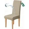 Dioxide Coprisedie con Schienale Elastico Copri Sedia da Cucina Coprisedia Impermeabile,Universali Coprisedia Tessuto Jacquard, Moderno Fodera Sedia per Soggiorno,Cucina(a quadri,cammello,4PC)
