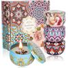 XTDMJ - Candele profumate, set regalo per donne, confezione da 4 candele naturali in cera di soia per aromaterapia, candela profumata per sollievo dallo stress, rilassamento del corpo, Natale