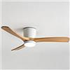 HSLJ1 Ventilatore da soffitto moderno da 36 con luci e telecomando, ventilatore da soffitto intelligente a 3 pale silenzioso con 6 velocità, 3CCT, reversibile, lampada da soffitto con ventilatore dim