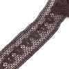 Blausky Nastro di pizzo all'uncinetto, larghezza 7,5 cm x 3 m, in pizzo, vintage, bordo in filato di cotone, per cucito, per scrapbooking, confezione regalo, marrone scuro