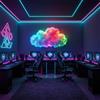 Generic Luce a LED Thundercloud alimentata tramite USB, 3D Thunder Cloud, luce LED con sincronizzazione musicale ed effetti multicolore, lampada da soffitto creativa per camera da letto e sala giochi (400 cm)