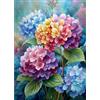 AIRDEA Fiori di Ortensia Diamond Painting, Fiori Diamond Painting Kit Completo, Diamantini Crystal Art Hobby Creativi Adulti Decorazione per Casa 30x40 cm