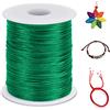 LEREATI 1.5mm Filo Nylon per Braccialetti, 100m Cordoncino per Braccialetti Cordoncino Natalizio Coda di Topo Cordoncino, Macrame Corda per Collane Perline Gioielli Fai da Te (Verde Turchese)