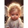 Dooqon Diamond Painting, 5D Pittura Diamante per Adulti Bambini, Grandi Dimensioni Bambino angelo Diamant Painting Kit, Disegni con Perline da Attaccare, Diamantini Crystal Art per Decor Casa 25x40cm A-5