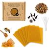 VELAS MARIANO Kit fai da te candele al miele d'api fai da te - 6 fogli di cera + 6 stoppini + erbe rituali + incenso a cono - Crea le tue candele rituali - Le candele di Mariano