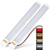 Obeaming Camper 12V LED Luce Barra Alluminio, 3 Temperature di Colore (3000K/4000K/6000K) e Luce Notturna Rossa, Striscia LED Rigida Lineare per Interni per Roulotte, Barca, Camion(2 pezzi)