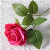 Blausky 5 rose artificiali in flanella, 51 cm, Single Long Stem Fake Rose, realistiche, fiori eterni, bouquet da sposa, rose artificiali, per giardino, feste, hotel, ufficio, colore rosa scuro