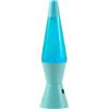 I-TOTAL® - Lampada Lava LED - Design Moderno con Effetto Bolle Fluide, Basso Consumo, Luce LED Integrata, 37 cm (Base Azzurra, Liquido Blu, Cera Bianca)