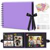 DazSpirit Album Fotografico A5, Scrapbook Fai da Te, 40 Pagine Nere | 20 Fogli Con 6 Pennarelli Metallici E 8 Adesivi Per Foto, Portafoto E Libro Dei Ricordi Per Matrimonio, Viaggio E Compleanno