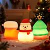 Wrischan Luci Natalizie Touch, 3 Pack Luci Notturne USB Ricaricabili con Cambio Colori per Bambini, Decorazioni Natalizie Pupazzo di Neve Stivale Albero, Lampada Comodino Regalo