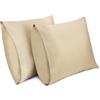 Lirex 2-Pack Federe per Cuscini, 100% Cotone Traspirante Federe Pillow Covers, 40 x 40 cm, Caffè Chiaro