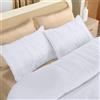 Utopia Bedding - Copripiumino 3 Pezzi Una Piazza E Mezza - Copripiumino In Microfibra Di Poliestere 200x200cm + Federe Ricamate 50x75cm - Bianco