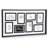 KORAT - Cornice Portafoto Multipla da Parete da 5 a 8 Foto 10x15 cm, Struttura in MDF e Protezione Frontale, Decorazione per Casa e Ufficio, Disponibile 3 Misure (Grande - 70x39 cm - 8 Foto 10x15 Cm)
