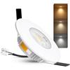 linovum Cerbus, faretto da incasso a LED, per bagno, con colore della luce regolabile, caldo/neutro/luce diurna, IP65, 230 V, piatto