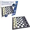 Lexibook Chessman® Classic, Gioco degli Scacchi Magnetico e Pieghevole, 32 Pezzi, Gioco da Tavolo per Famiglie, Nero/Argento, CGM320LXB