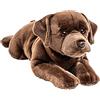 Uni-Toys - Labrador marrone, disteso - 60 cm (lunghezza) - Cane, animali domestici - peluche