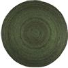 Vipanth Exports Tappeto rotondo in iuta per soggiorno (verde, 150 x 150 cm)