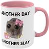 Tuxxjzm Tazza in ceramica con motivo criceto triste, con scritta in inglese I'm Just A Girl , 350 ml, con motivo criceto triste, tazza unica e divertente che fa ridere tutti, tazza da caffè con criceto