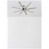 CREATE / WIND INDUSTRIAL XL/Ventilatore da soffitto nichel con telecomando / 40W, Silenzioso, Ø165 cm, 6 velocità, programmabile, funzione estate-inverno