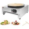 BREXOLP 3000W Macchina per Crepes Elettrica Professionale, Piastra per Crepes Antiaderente, Temperatura Continua 50-300°C, Riscaldamento Completo, Ventilazione, Base Antiscivolo, per Crepes, Pancake, Omelette
