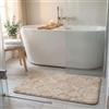 l&j Tappeto Bagno Antiscivolo 50x80 cm - Tappetino Bagno Shaggy, Tappeti Lavabile in Lavatrice, Ideale per Doccia, Vasca e Lavabo, Morbido Assorbente e Sicuro, Grigio, Rosa, Marrone, Beige (Beige)
